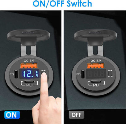 Dual PD+QC3.0 12V/24V Triple Port Car Charger Fast Car USB Charger For Phone