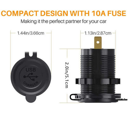 Trendy 5V 2.1A Dual Port Car Charger 3 Color LED USB Car Charger