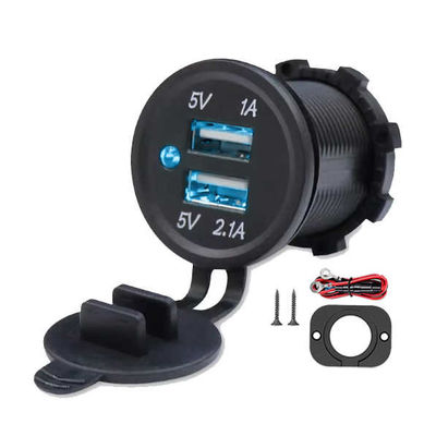 Multi Port 12V 24V USB Charger Waterproofing Auto Motorcycle Cell Phone Charger