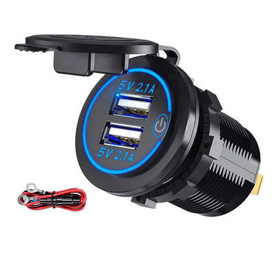 Trendy Dual USB QC3.0 Car Phone Charger 5V 2.1A 12-24V With Safety Protection