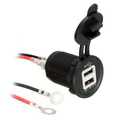 Small Round 5V 3.1A Dual USB Car Charger Socket Power Adapter For IPhone16