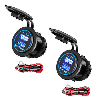 IP65 Waterproof QC3.0 USB Car Charger 5V 2.4A For Car Boat Bus Golf Motorcycle