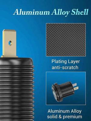 Aluminium Alloy Dual PD Car Charger With Voltmeter Switch Convenient Design