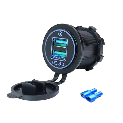 خرید آداپتور شارژر سریع اتومبیل دو USB QC3.0 تولید آنلاین