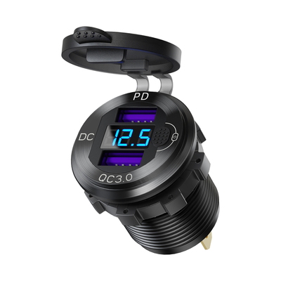 ซื้อ ที่ชาร์จในรถยนต์ Dual QC ขายดีปี 2025 อะลูมิเนียมอัลลอยด์ พร้อมจอแสดงผลแรงดันไฟฟ้าและปุ่ม การผลิตออนไลน์