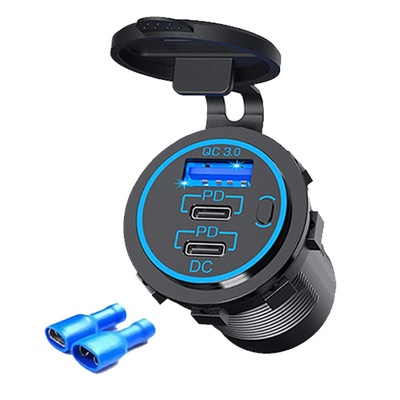 Buy 90W Car Charger 12 Volt Power Outlet With USB Fast Charging online manufacture