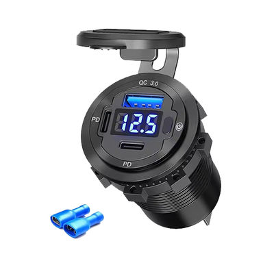 Buy 12-24V Outlet 3 Ports USB Fast Charger Socket Power Bus Accessories PD3.0 Type-c USB Charger 12 24v Car Charger Usb A online manufacture