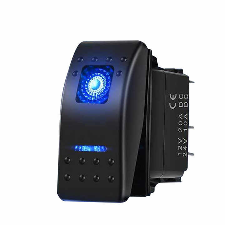 Wleto LED 4 Pin Marine Auto Rocker Switch Panel Waterproof Dual Voltage