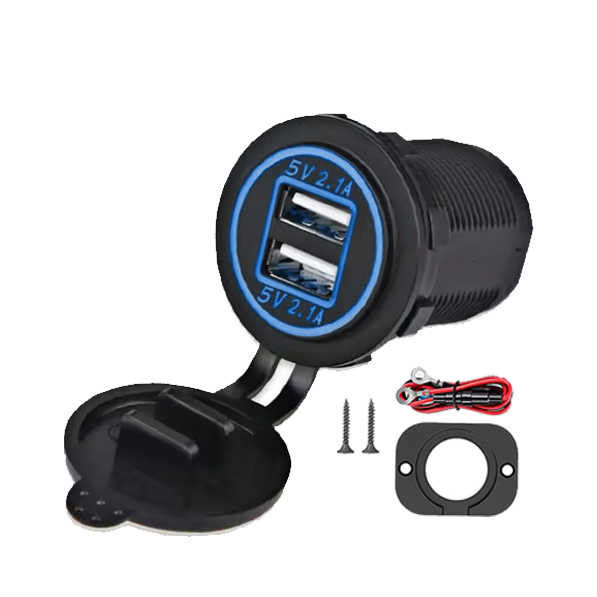 Compact 5V 2.1A Dual Port USB Car Charger Universal Car Charger User Friendly Design